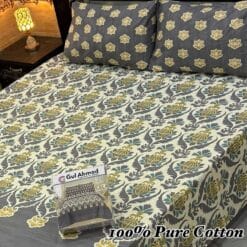 Pure Cotton King Size Bedsheet for Summer 2025 – Elegant Comfort for Pakistani Homes LKBPC-001