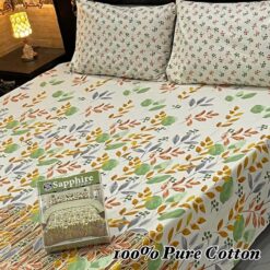 Pure Cotton King Size Bedsheet for Summer 2025 ? Elegant Comfort for Pakistani Homes LKBPC-061