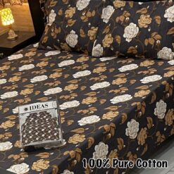 Pure Cotton King Size Bedsheet for Summer 2025 ? Elegant Comfort for Pakistani Homes LKBPC-060
