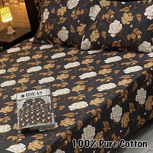 Pure Cotton King Size Bedsheet for Summer 2025 ? Elegant Comfort for Pakistani Homes LKBPC-060