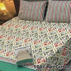 Pure Cotton King Size Bedsheet for Summer 2025 ? Elegant Comfort for Pakistani Homes LKBPC-056