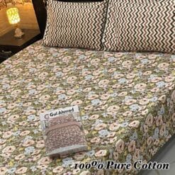 Pure Cotton King Size Bedsheet for Summer 2025 ? Elegant Comfort for Pakistani Homes LKBPC-054