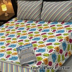 Pure Cotton King Size Bedsheet for Summer 2025 ? Elegant Comfort for Pakistani Homes LKBPC-053