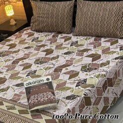 Pure Cotton King Size Bedsheet for Summer 2025 ? Elegant Comfort for Pakistani Homes LKBPC-052