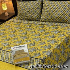 Pure Cotton King Size Bedsheet for Summer 2025 ? Elegant Comfort for Pakistani Homes LKBPC-049