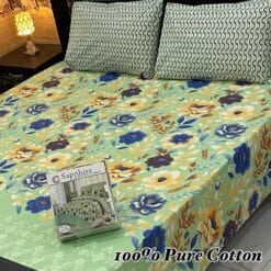 Pure Cotton King Size Bedsheet for Summer 2025 ? Elegant Comfort for Pakistani Homes LKBPC-048