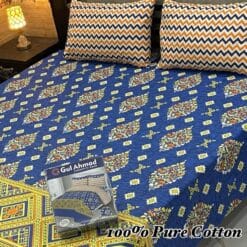 Pure Cotton King Size Bedsheet for Summer 2025 ? Elegant Comfort for Pakistani Homes LKBPC-046