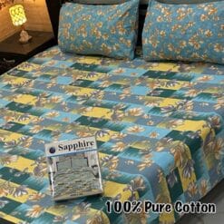 Pure Cotton King Size Bedsheet for Summer 2025 ? Elegant Comfort for Pakistani Homes LKBPC-045