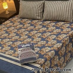 Pure Cotton King Size Bedsheet for Summer 2025 ? Elegant Comfort for Pakistani Homes LKBPC-041