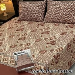 Pure Cotton King Size Bedsheet for Summer 2025 ? Elegant Comfort for Pakistani Homes LKBPC-039