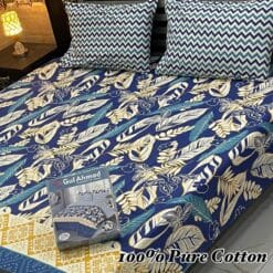Pure Cotton King Size Bedsheet for Summer 2025 ? Elegant Comfort for Pakistani Homes LKBPC-038