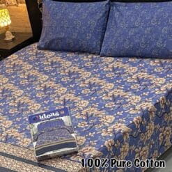 Pure Cotton King Size Bedsheet for Summer 2025 ? Elegant Comfort for Pakistani Homes LKBPC-036