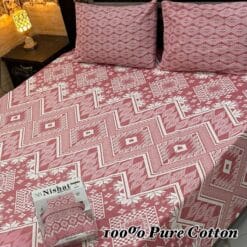 Pure Cotton King Size Bedsheet for Summer 2025 ? Elegant Comfort for Pakistani Homes LKBPC-028