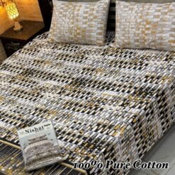 Pure Cotton King Size Bedsheet for Summer 2025 ? Elegant Comfort for Pakistani Homes LKBPC-027