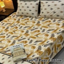 Pure Cotton King Size Bedsheet for Summer 2025 ? Elegant Comfort for Pakistani Homes LKBPC-026
