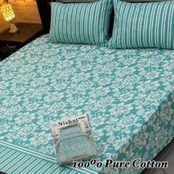 Pure Cotton King Size Bedsheet for Summer 2025 ? Elegant Comfort for Pakistani Homes LKBPC-024