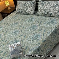 Pure Cotton King Size Bedsheet for Summer 2025 ? Elegant Comfort for Pakistani Homes LKBPC-017