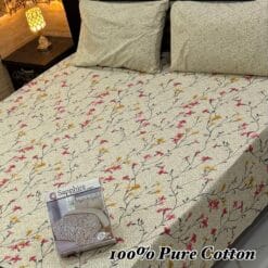 Pure Cotton King Size Bedsheet for Summer 2025 ? Elegant Comfort for Pakistani Homes LKBPC-015