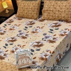 Pure Cotton King Size Bedsheet for Summer 2025 ? Elegant Comfort for Pakistani Homes LKBPC-013