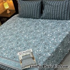 Pure Cotton King Size Bedsheet for Summer 2025 ? Elegant Comfort for Pakistani Homes LKBPC-012