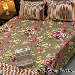 Pure Cotton King Size Bedsheet for Summer 2025 ? Elegant Comfort for Pakistani Homes LKBPC-010