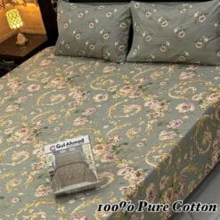 Pure Cotton King Size Bedsheet for Summer 2025 ? Elegant Comfort for Pakistani Homes LKBPC-008
