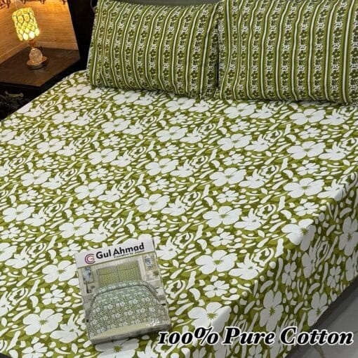 Pure Cotton King Size Bedsheet for Summer 2025 ? Elegant Comfort for Pakistani Homes LKBPC-007
