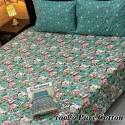 Pure Cotton King Size Bedsheet for Summer 2025 ? Elegant Comfort for Pakistani Homes LKBPC-005