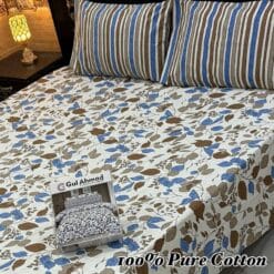 Pure Cotton King Size Bedsheet for Summer 2025 ? Elegant Comfort for Pakistani Homes LKBPC-030