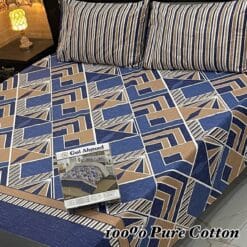 Pure Cotton King Size Bedsheet for Summer 2025 ? Elegant Comfort for Pakistani Homes LKBPC-029