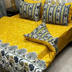 Vicky Razai Complete 6 PCS Bedding Set King Size ? Vicky Razai & Cotton Bedsheet - RZK-025
