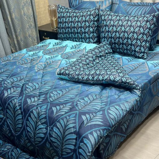 Vicky Razai Complete 6 PCS Bedding Set King Size ? Vicky Razai & Cotton Bedsheet - RZK-019