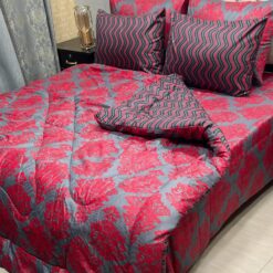 Vicky Razai Complete 6 PCS Bedding Set King Size ? Vicky Razai & Cotton Bedsheet - RZK-018