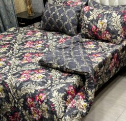 Vicky Razai Complete 6 PCS Bedding Set King Size ? Vicky Razai & Cotton Bedsheet - RZK-011