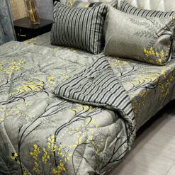 Vicky Razai Complete 6 PCS Bedding Set King Size ? Vicky Razai & Cotton Bedsheet - RZK-008