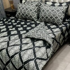 Vicky Razai Complete 6 PCS Bedding Set King Size ? Vicky Razai & Cotton Bedsheet - RZK-033