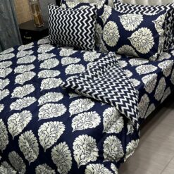 Vicky Razai Complete 6 PCS Bedding Set King Size ? Vicky Razai & Cotton Bedsheet - RZK-005