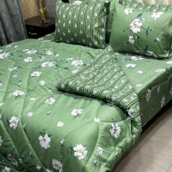 Vicky Razai Complete 6 PCS Bedding Set King Size ? Vicky Razai & Cotton Bedsheet - RZK-003