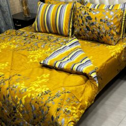 Vicky Razai Complete 6 PCS Bedding Set King Size ? Vicky Razai & Cotton Bedsheet - RZK-002