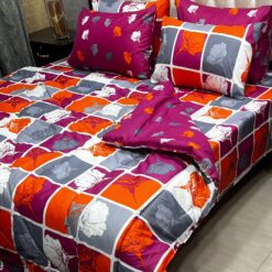 Vicky Razai Complete 6 PCS Bedding Set King Size ? Vicky Razai & Cotton Bedsheet - RZK-031
