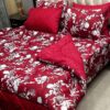 Vicky Razai Complete 6 PCS Bedding Set King Size ? Vicky Razai & Cotton Bedsheet - RZK-029