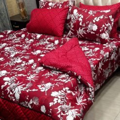 Vicky Razai Complete 6 PCS Bedding Set King Size ? Vicky Razai & Cotton Bedsheet - RZK-029