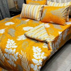 Vicky Razai Complete 6 PCS Bedding Set King Size ? Vicky Razai & Cotton Bedsheet - RZK-028