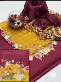 Libas e Khas Tie N Die shamooz silk winter dress 2025 | winter shamooz silk collections 2025
