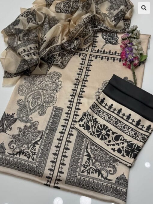 Libas e Khas Tie N Die shamooz silk winter dress 2025 | winter shamooz silk collections 2025