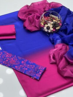 Libas e Khas Tie N Die shamooz silk winter dress 2025 | winter shamooz silk collections 2025