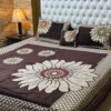 4pc-Velvet-Jacquard-king-size-bedsheet | bedroom support | bedroom design | bedsheet design