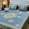 4pc-Velvet-Jacquard-king-size-bedsheet | bedroom support | bedroom design | bedsheet design