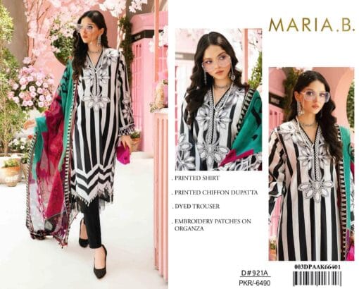 MariaB Lawn MB-111 | 3Pcs Embroidered Summer Lawn Collection 2025 - Image 5