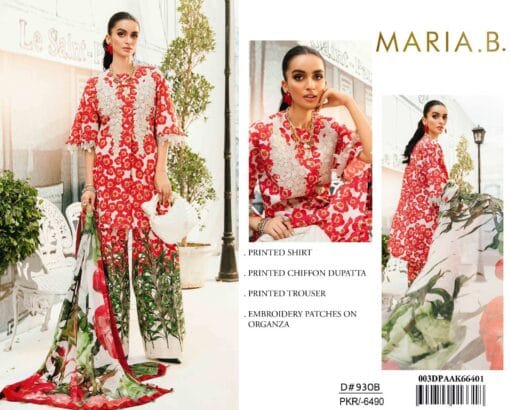 MariaB Lawn MB-109 | 3Pcs Embroidered Summer Lawn Collection 2025 - Image 4